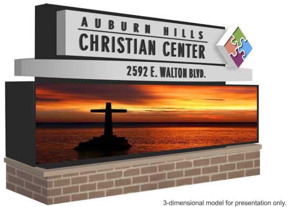 New LED sign proposed at the Auburn Hills Christian Center