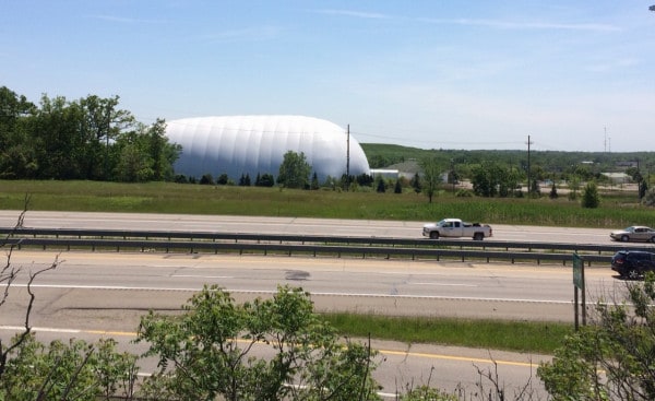 View of the now closed Great Lakes Golf & Sports Complex from I-75.